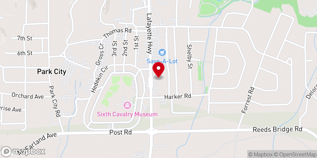 Map showing location of St Gerard Catholic Church