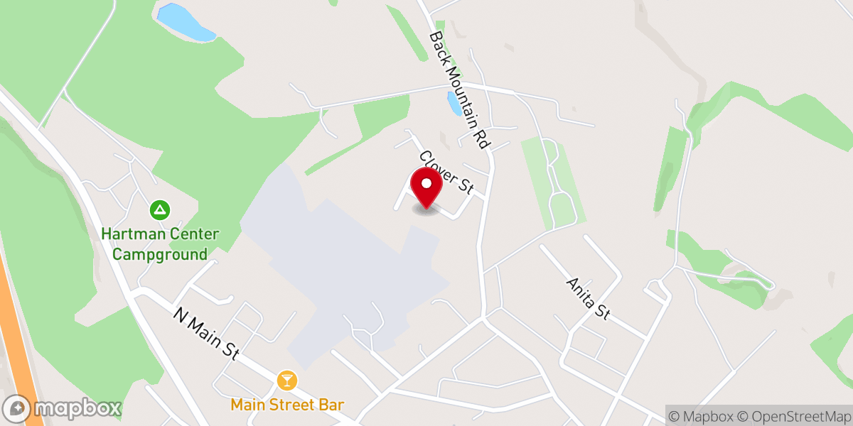 Map showing location of Milroy Alliance Church