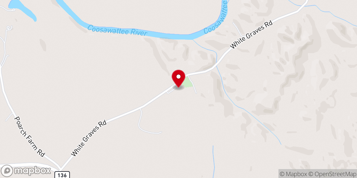 Map showing location of White Graves Baptist Church