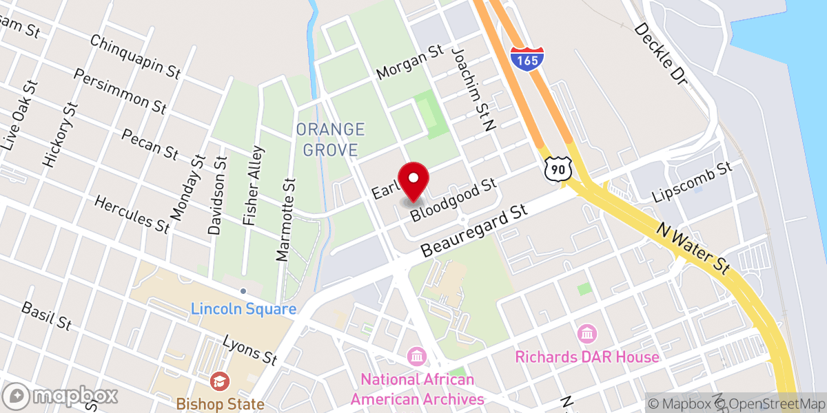 Map showing location of Greater Nazaree Baptist Church