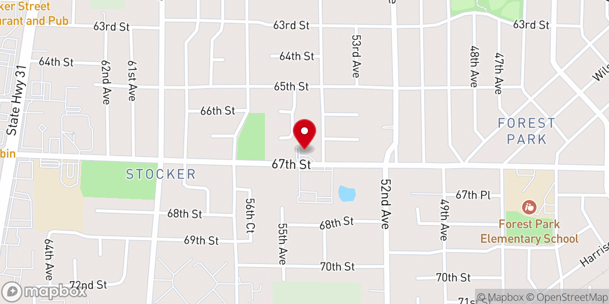 Map showing location of Sharon Fellowship Church