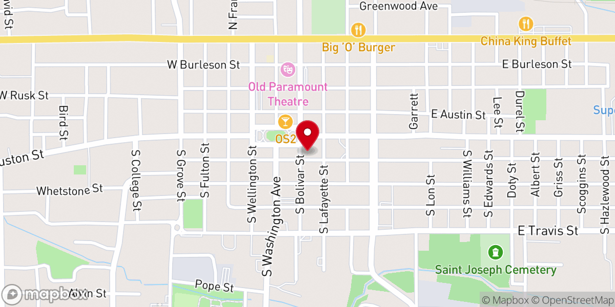Map showing location of Greater Marshall Chamber of Commerce