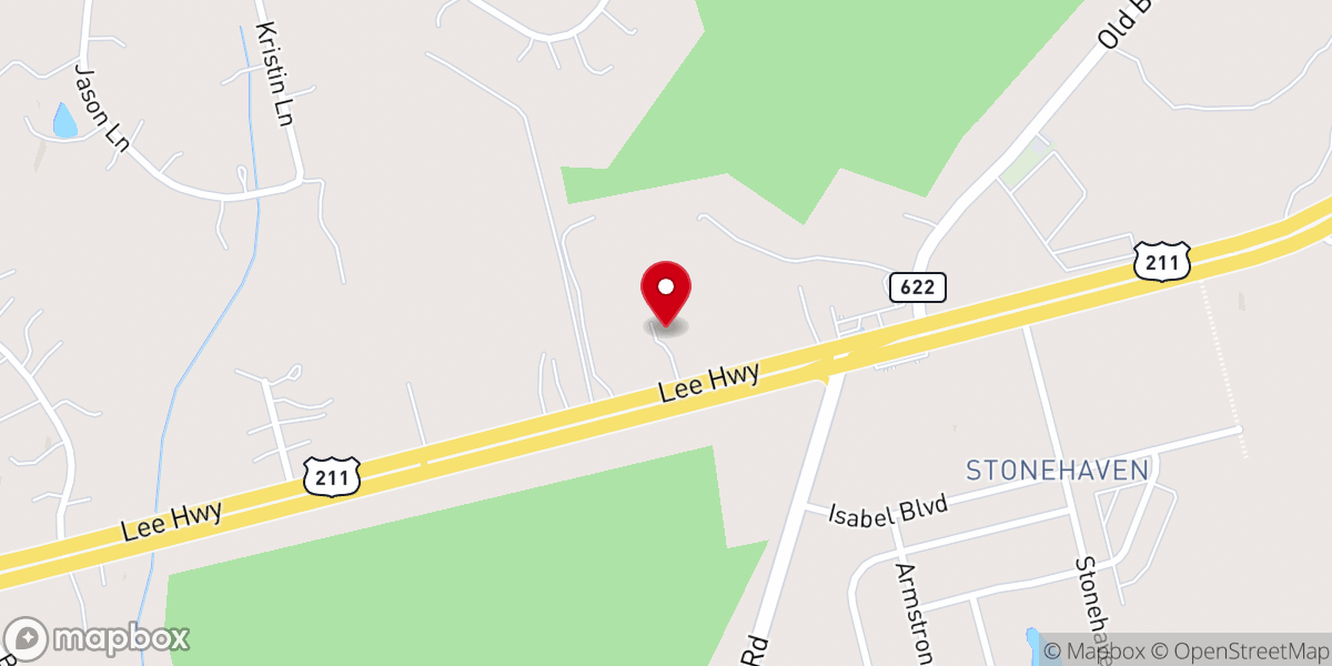 Map showing location of Maranatha Baptist Church