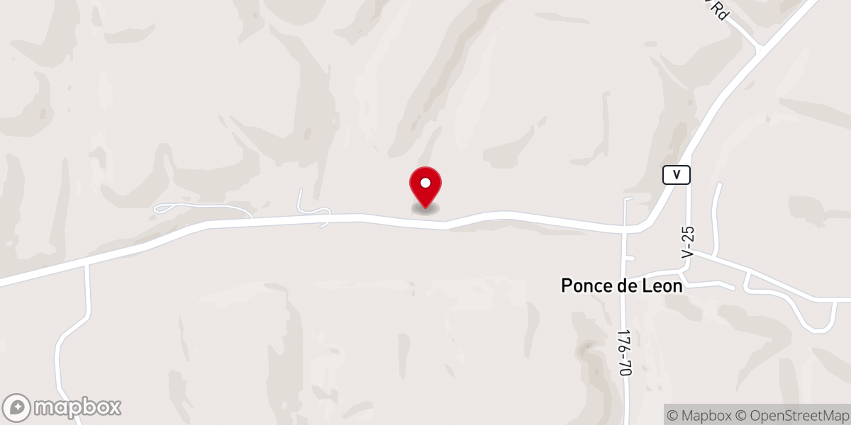 Map showing location of Ponce Pentecostal Church