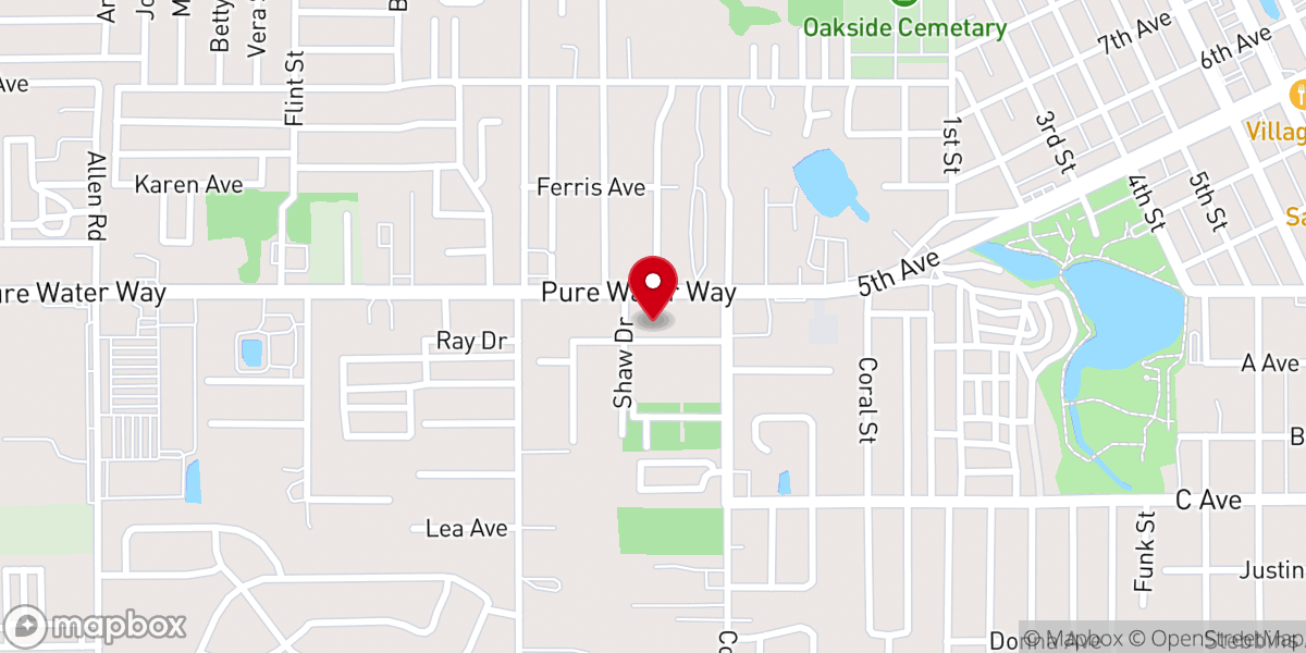 Map showing location of Wesley Chapel Office and Wesley Chapel Loop