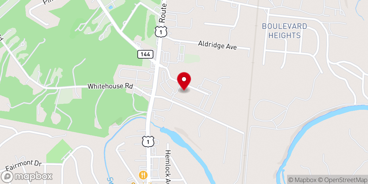 Map showing location of The Heights Baptist Church