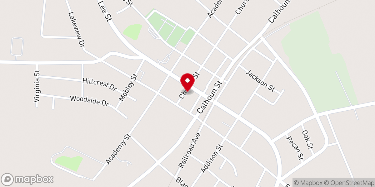 Map showing location of Johnston Methodist Church