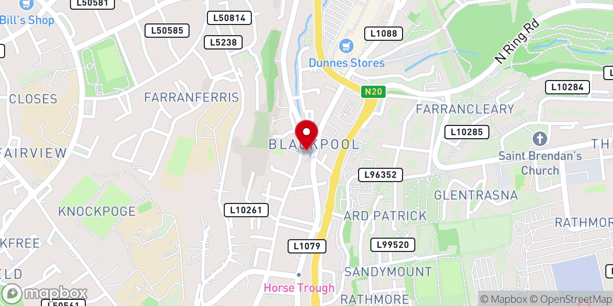 Map showing location of Catholic Church of the Annunciation