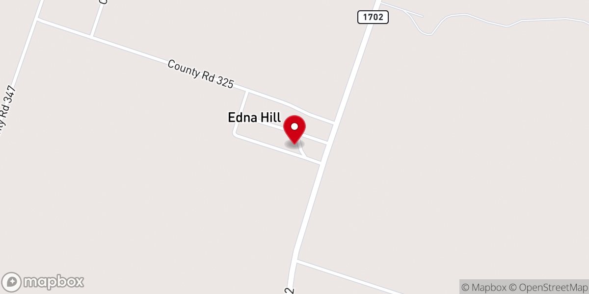 Map showing location of Edna Hill Baptist Church