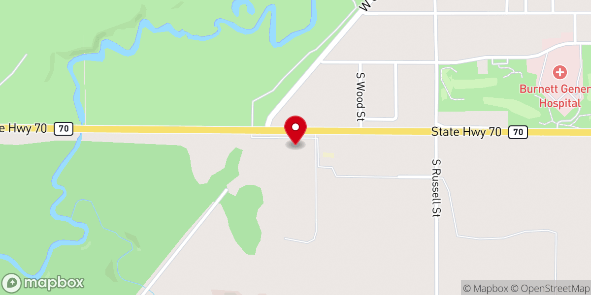 Map showing location of New Hope Lutheran Church