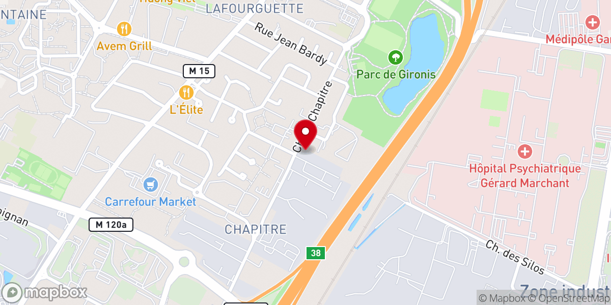 Map showing location of Église néo-apostolique Toulouse