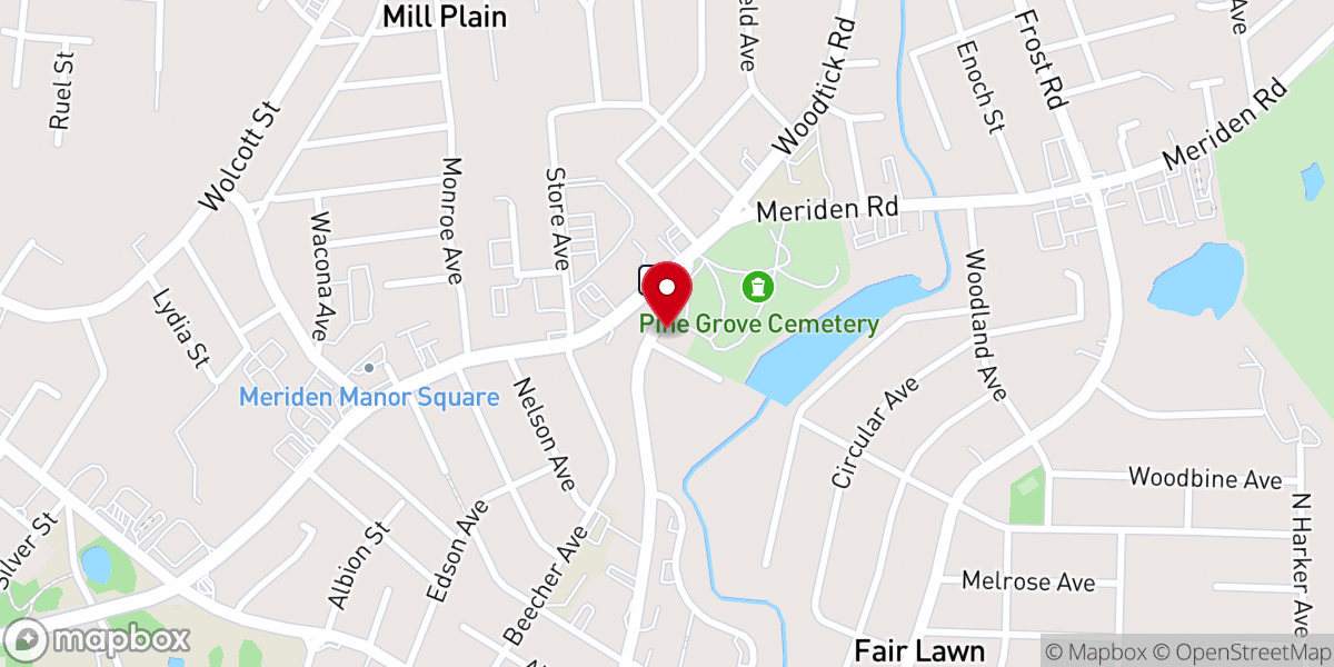 Map showing location of Mill Plain Union Church