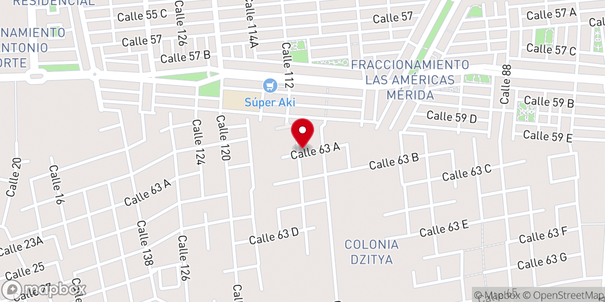 Map showing location of Iglesia Bautista Resurrección