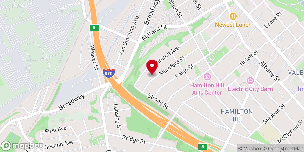 Map showing location of Bethel AME Church