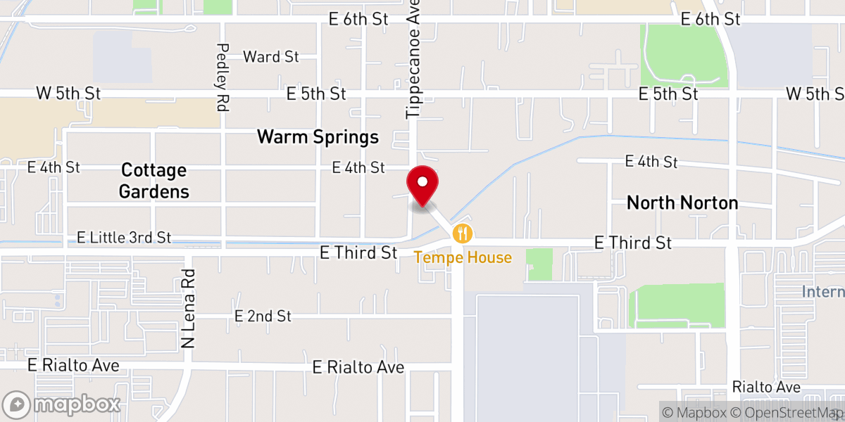 Map showing location of Trinity Christian Fellowship Church