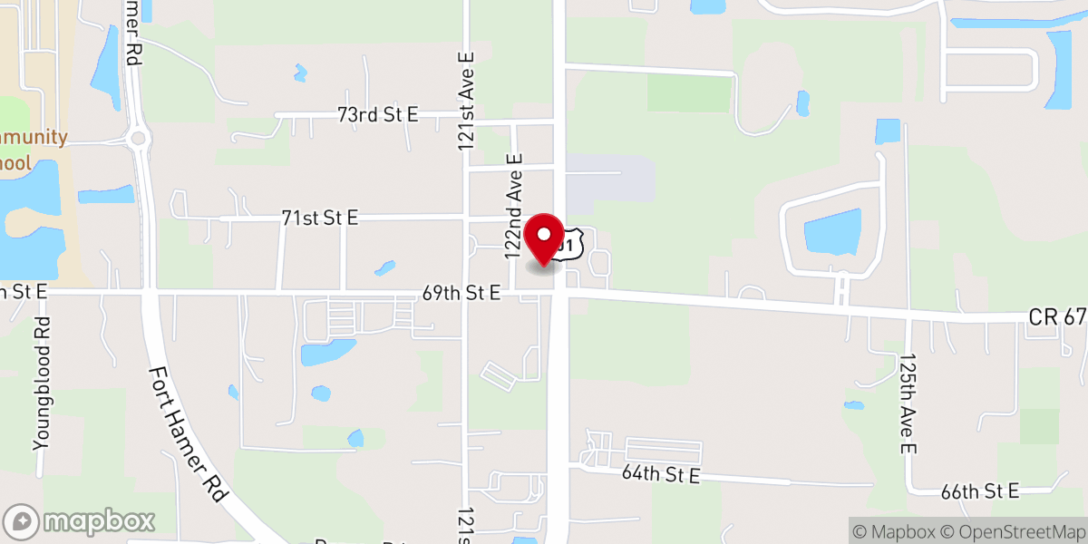 Map showing location of Parrish United Methodist Thrift