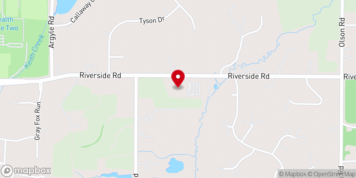 Map showing location of Christ Lutheran Church