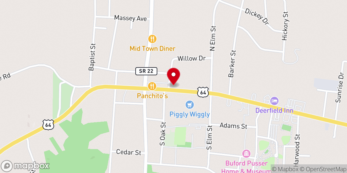 Map showing location of First United Methodist Church