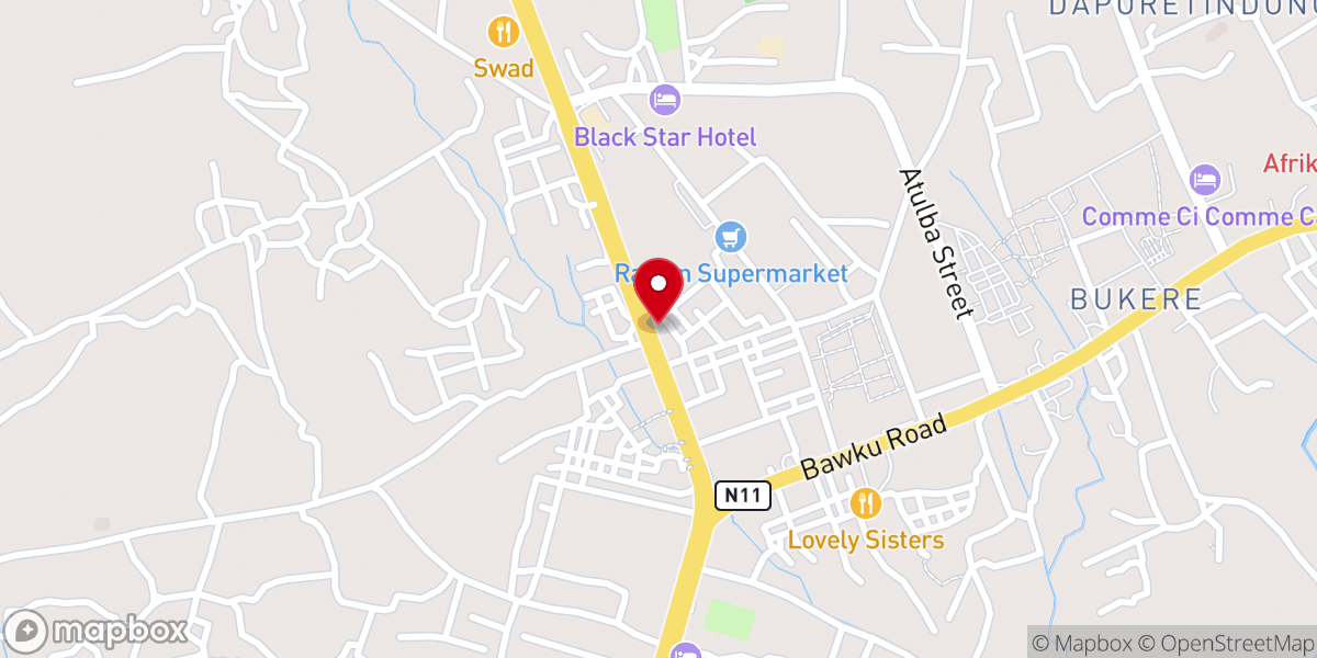 Map showing location of Fountain Gate Church