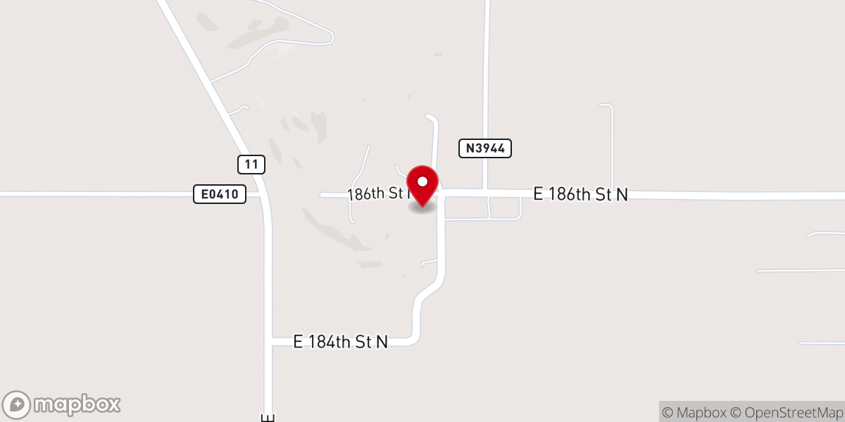 Map showing location of Skiatook Gospel Tabernacle