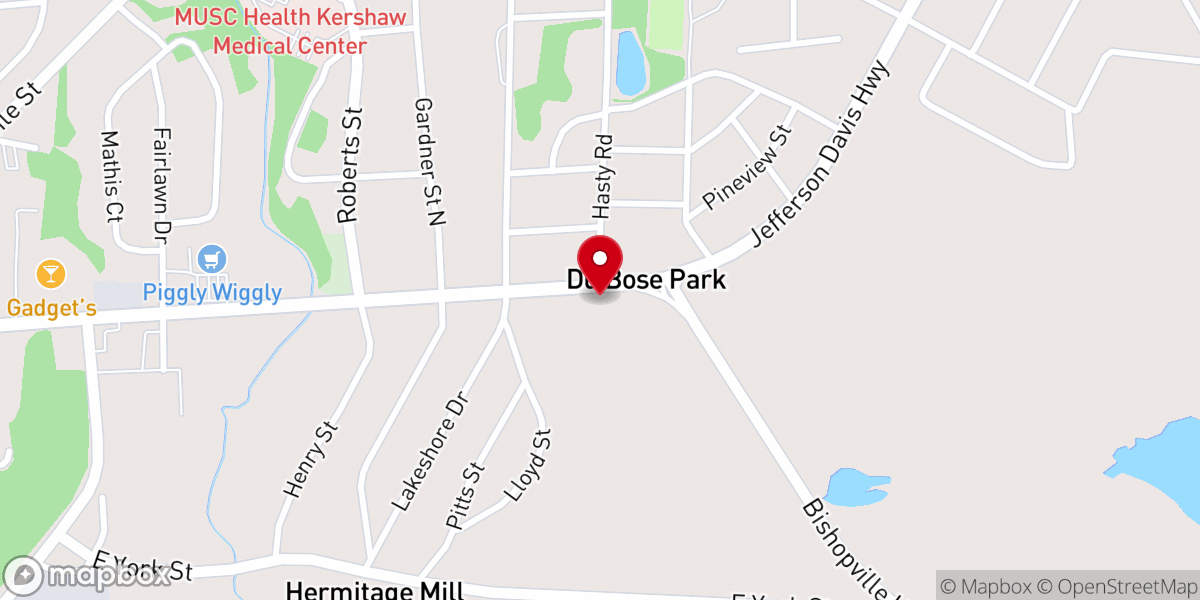 Map showing location of Hermitage Baptist Church