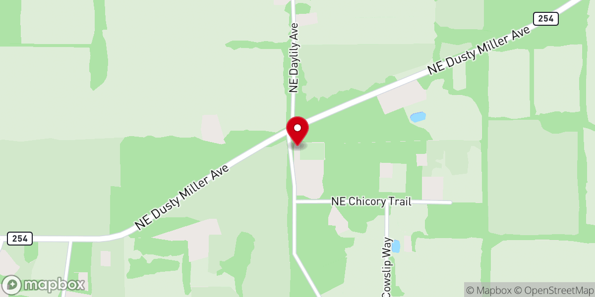 Map showing location of Church of the Nazarene