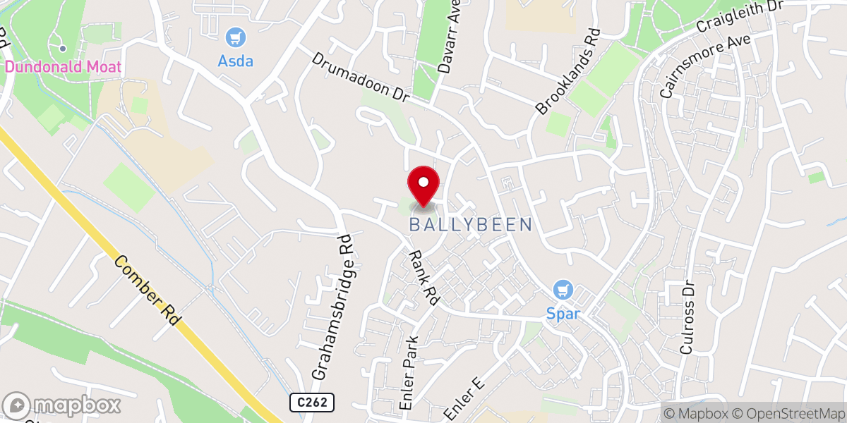 Map showing location of Dundonald Methodist Church