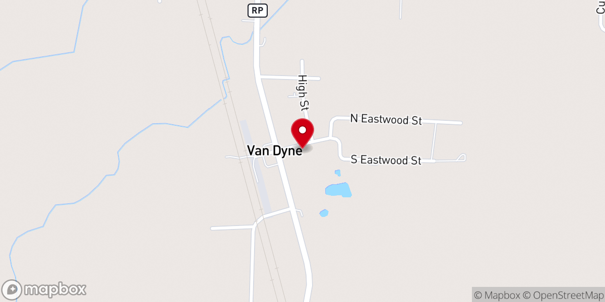 Map showing location of Zion Evangelical Lutheran Church