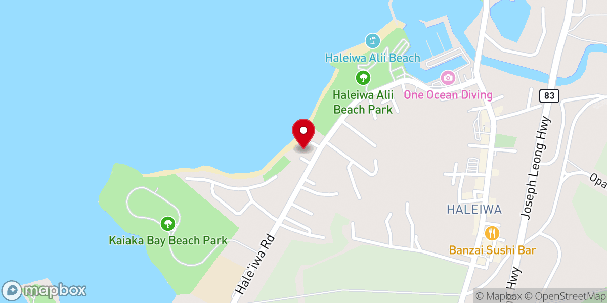 Map showing location of Haleiwa Jodo Mission