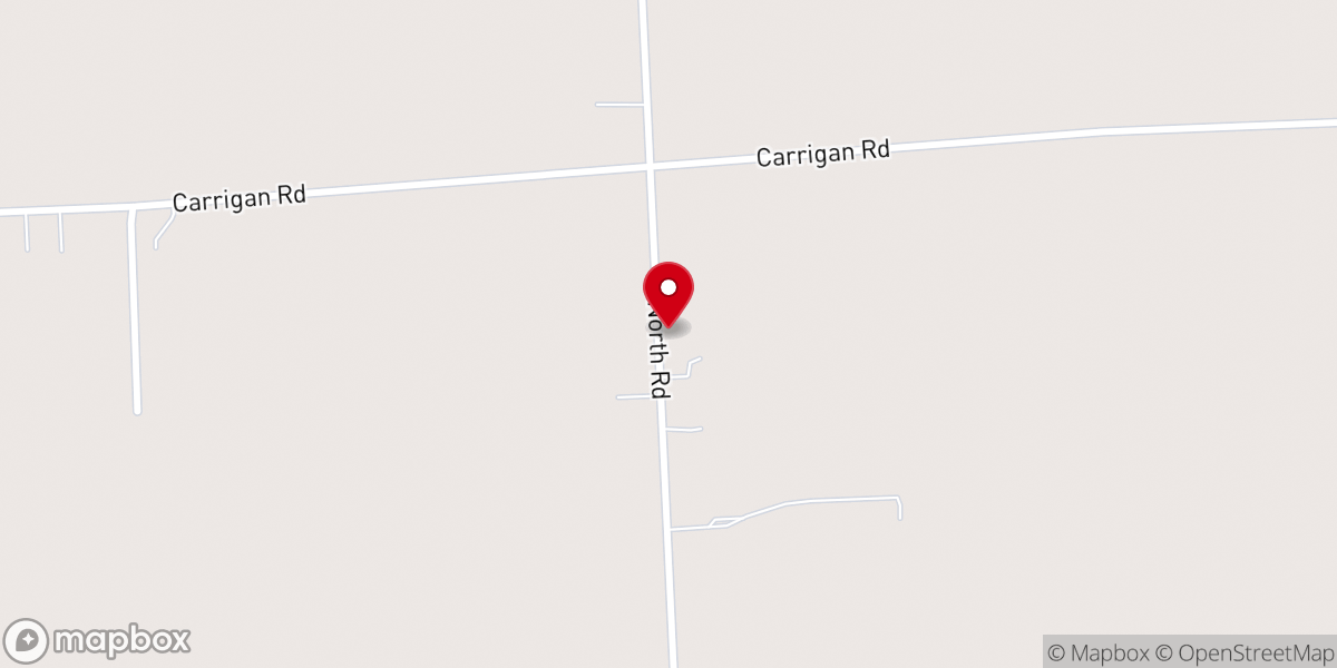 Map showing location of North Street Baptist Church