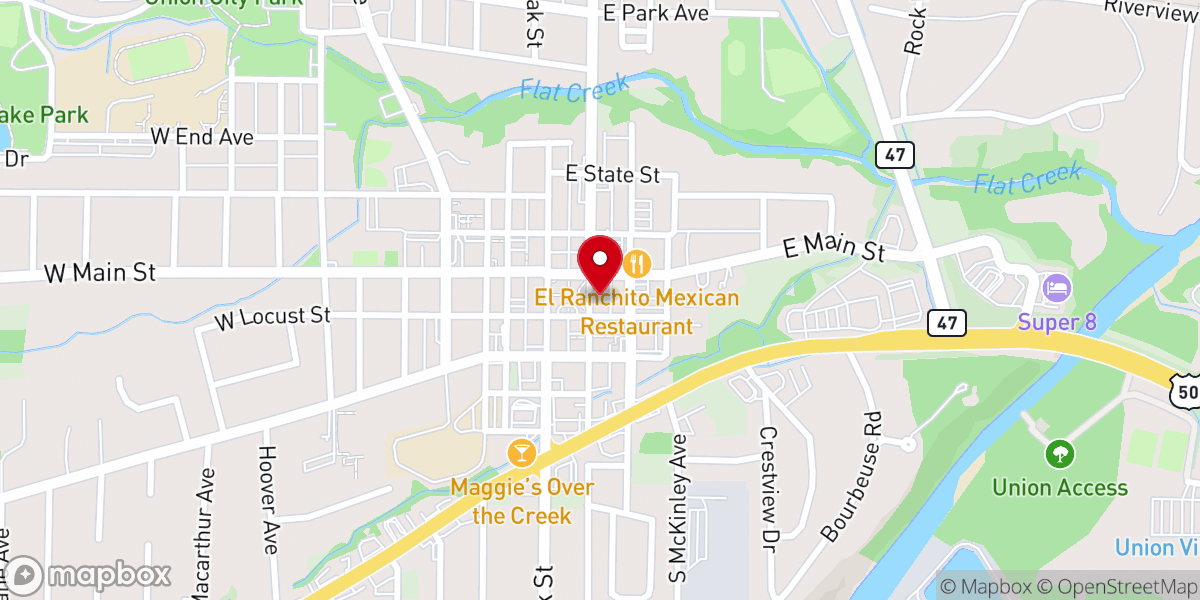 Map showing location of Legal Services of Eastern Missouri - Union Regional Office