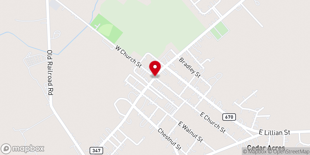 Map showing location of Nelsons Memorial Church
