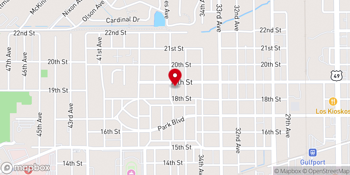 Map showing location of Saint Therese of Lisieux Catholic Church