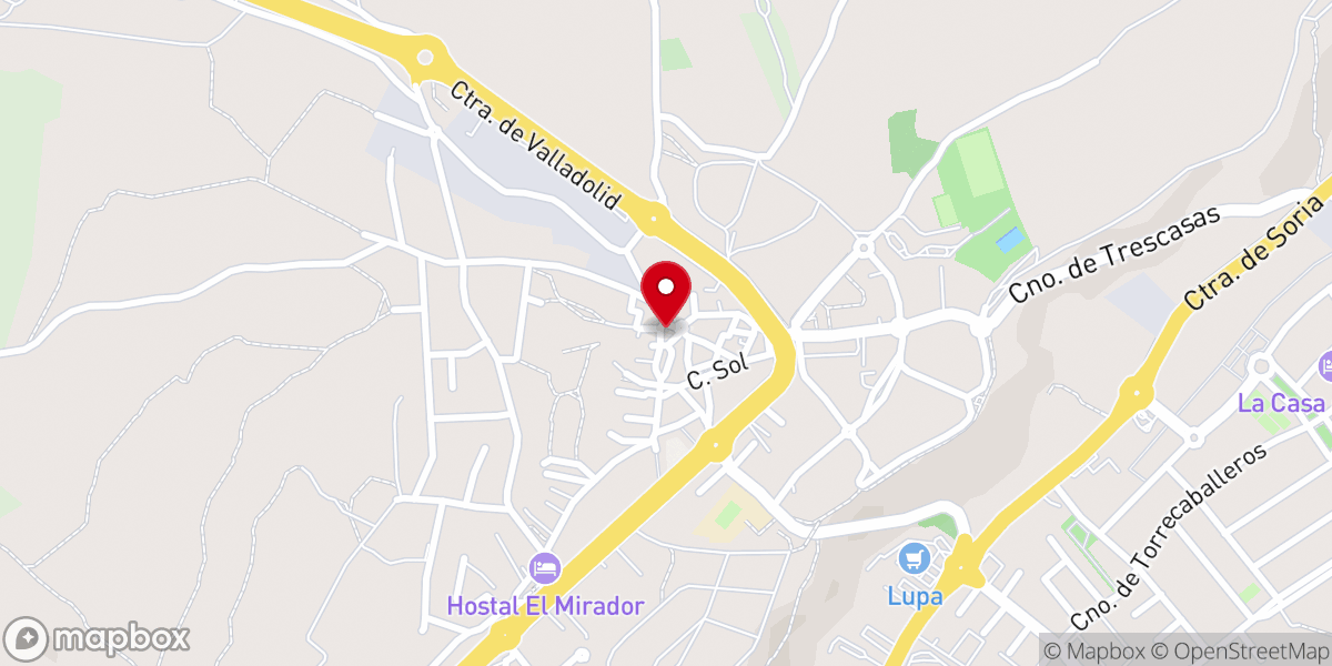 Map showing location of Parroquia de San Juan Bautista