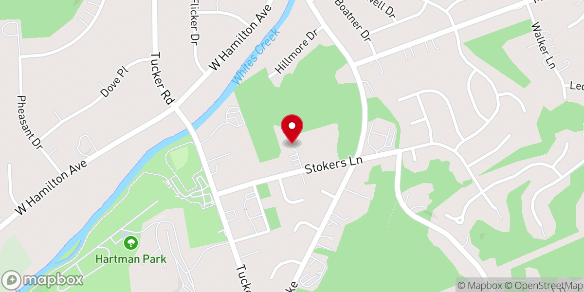 Map showing location of Stoker's Lane Church Of God