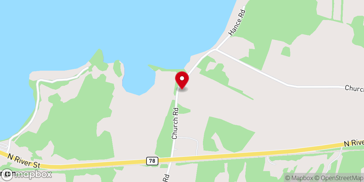 Map showing location of West Swanton United Methodist