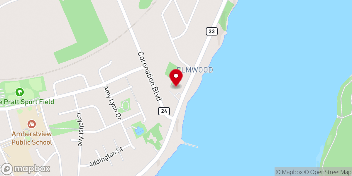Map showing location of St. Peter's Anglican Church