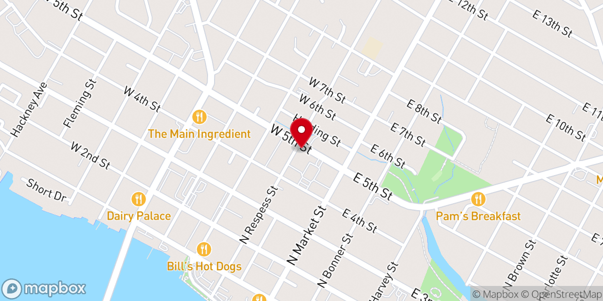 Map showing location of Beebe Memorial CME Church