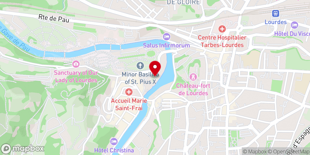 Map showing location of Chapelle Saint Paul VI