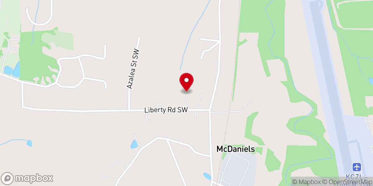 Map showing location of Riverview Baptist Church