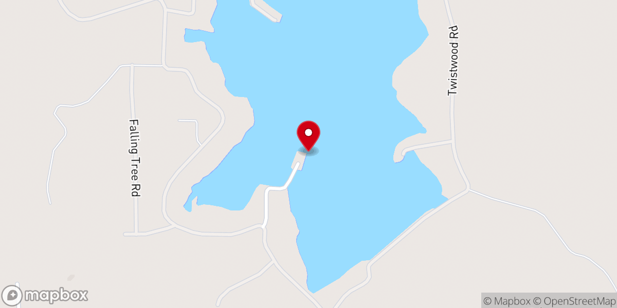 Map showing location of Lake Eddins Community Church