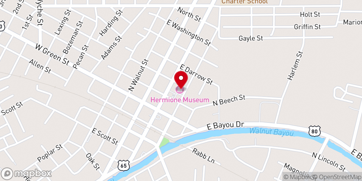 Map showing location of Hermione Museum