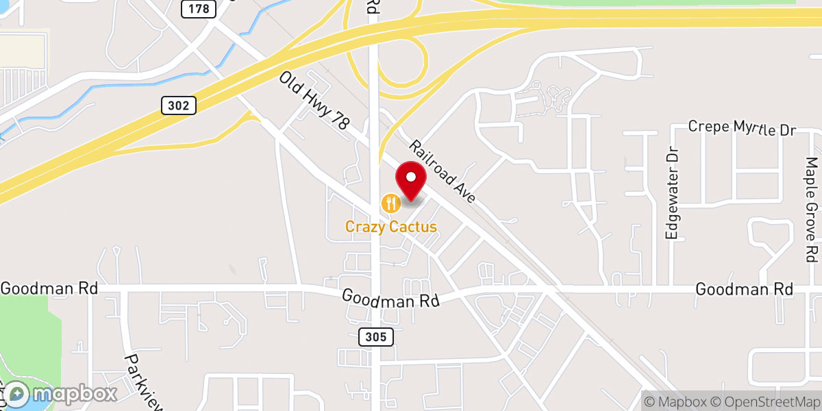 Map showing location of Victory Church of Olive Branch