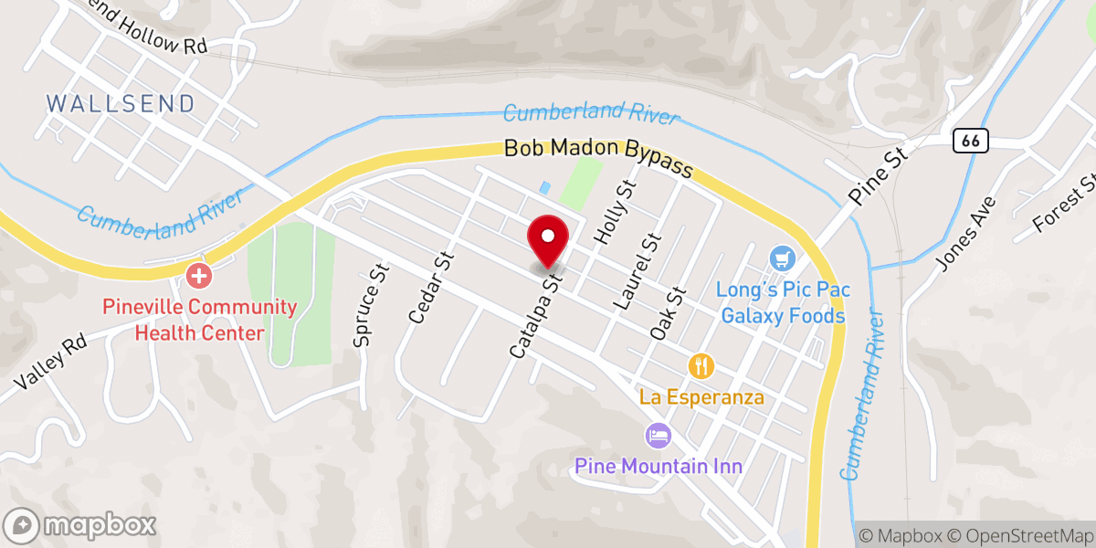 Map showing location of First Presbyterian Church
