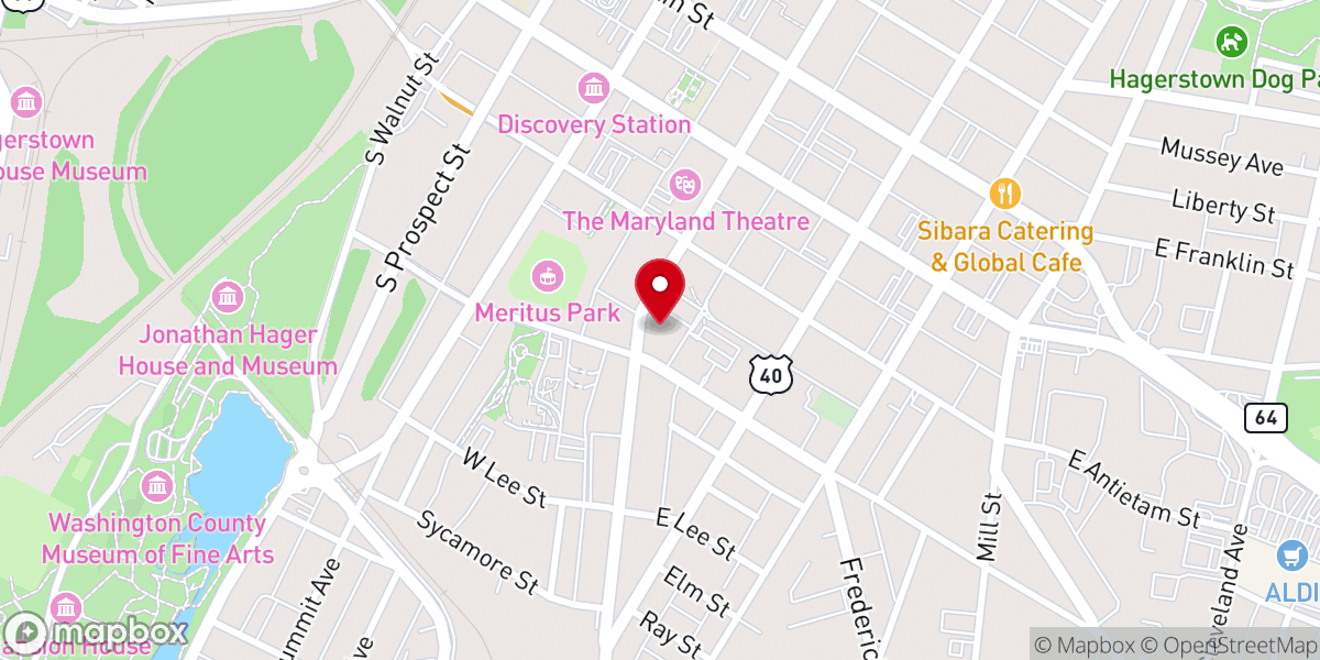 Map showing location of Fundamental Baptist Church