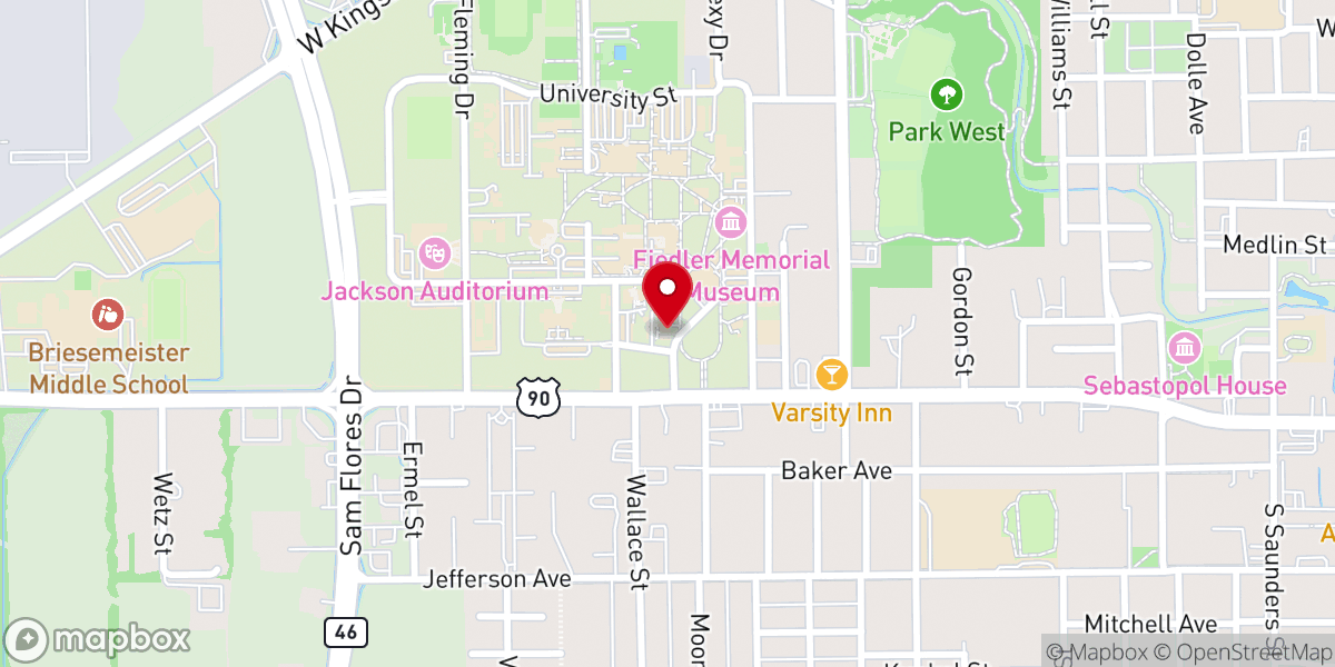Map showing location of Technicolor Ministries