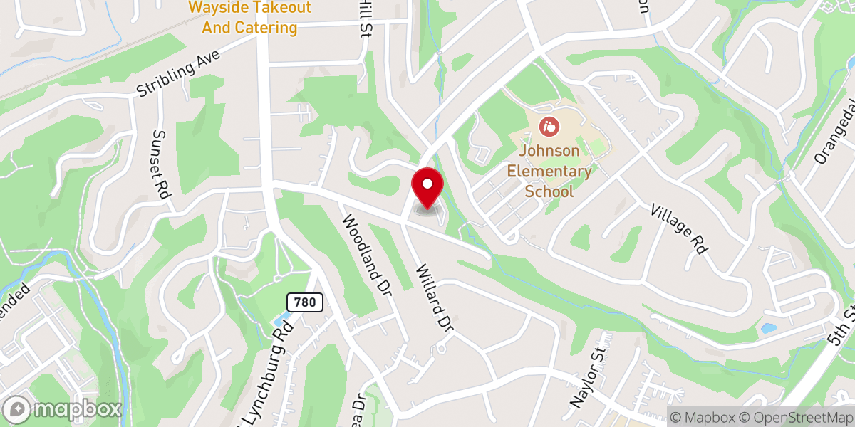 Map showing location of Cherry Avenue Christian Church