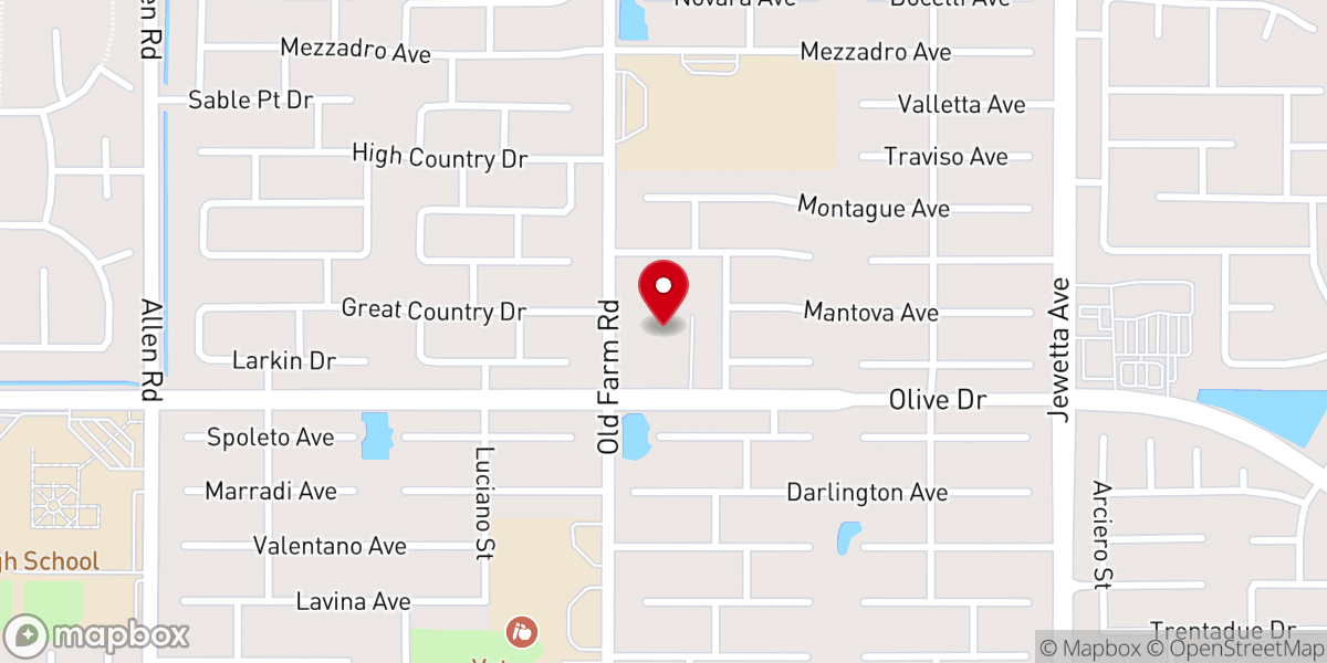 Map showing location of Olive Branch Community Church