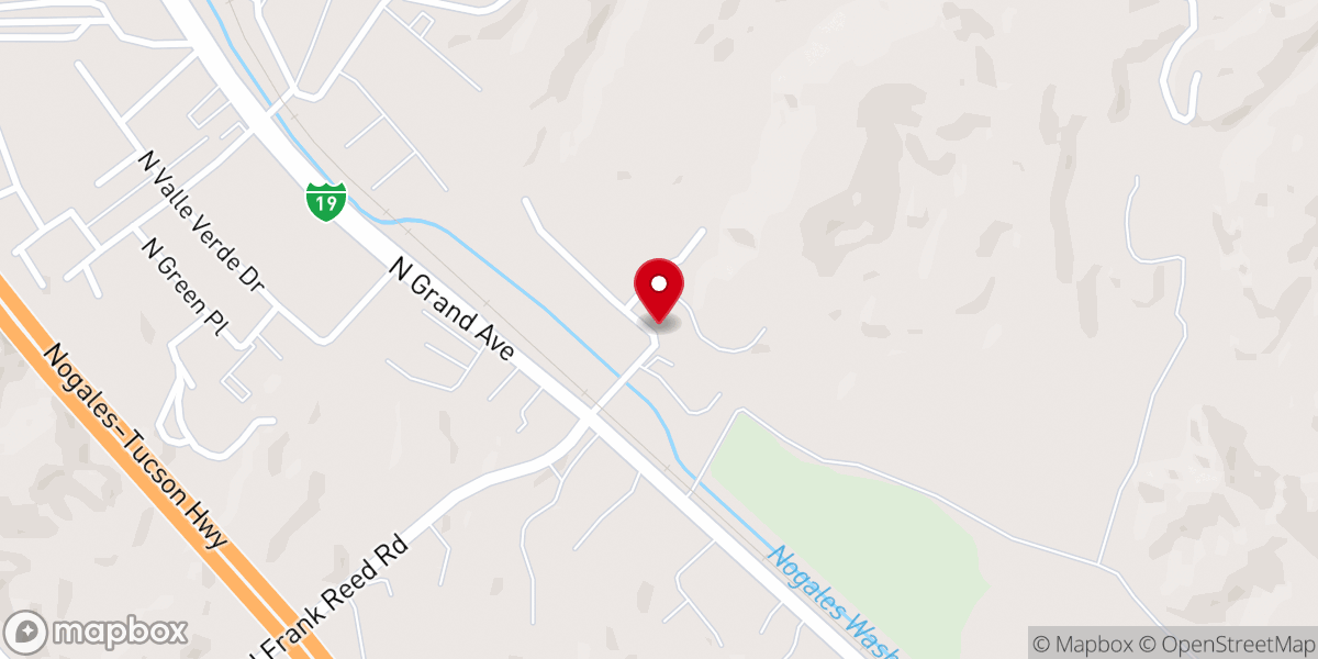 Map showing location of Community Food Bank in Nogales