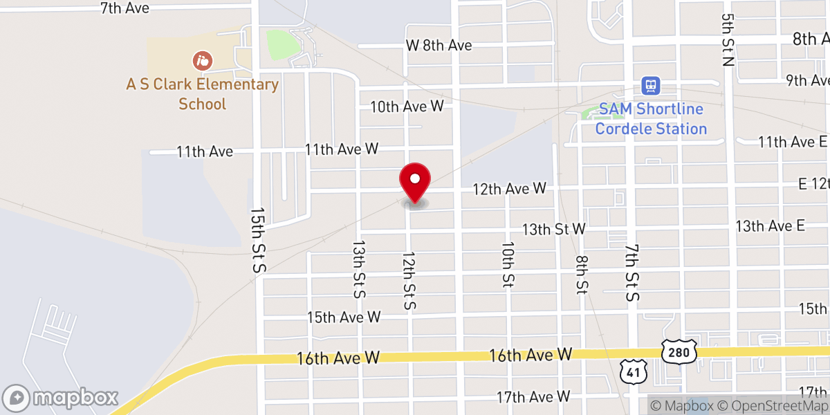Map showing location of Mt Zion First African Baptist